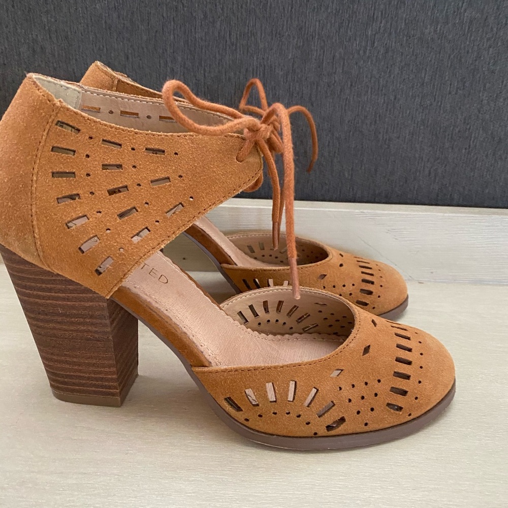 Laser Cut Out Design, Mary Jane Lace Up heels